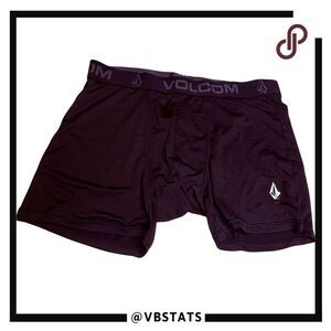 Volcom Men’s Polyester Spandex Flexible Fit Performance Boxer Brief Black Large